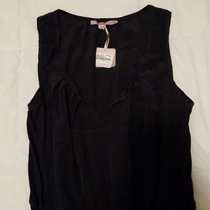 NWT CALYPSO navy dress with fringe ties